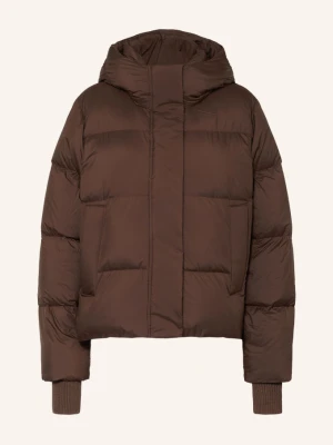 Tommy Hilfiger Kurtka Puchowa braun CIEMNOBRĄZOWY