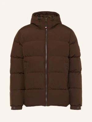 Tommy Hilfiger Kurtka Puchowa braun CIEMNOBRĄZOWY