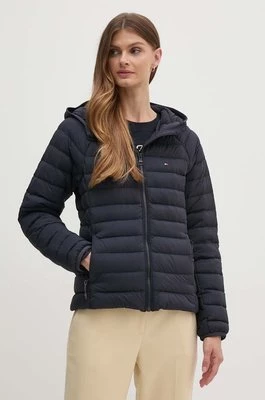 Tommy Hilfiger kurtka puchowa damska kolor granatowy przejściowa WW0WW42350