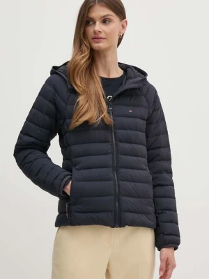 Tommy Hilfiger kurtka puchowa damska kolor granatowy przejściowa WW0WW42350