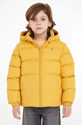Tommy Hilfiger kurtka puchowa dziecięca kolor żółty