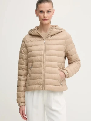 Tommy Hilfiger kurtka puchowa kolor beżowy przejściowa WW0WW46788