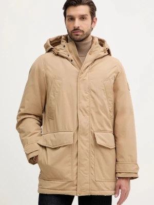 Tommy Hilfiger kurtka puchowa kolor beżowy zimowa MW0MW40632