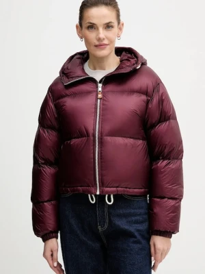 Tommy Hilfiger kurtka puchowa kolor bordowy zimowa WW0WW46541