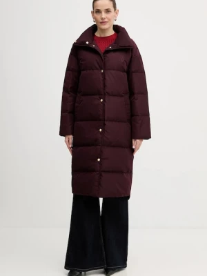 Tommy Hilfiger kurtka puchowa kolor bordowy zimowa WW0WW47279