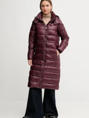 Tommy Hilfiger kurtka puchowa kolor bordowy zimowa WW0WW47356