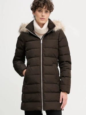 Tommy Hilfiger kurtka puchowa kolor brązowy zimowa WW0WW47540