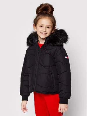 Tommy Hilfiger Kurtka puchowa Tonal Fur KG0KG05970 M Czarny Regular Fit