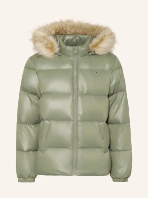 Tommy Hilfiger Kurtka Puchowa Z Sztucznym Futrem gruen