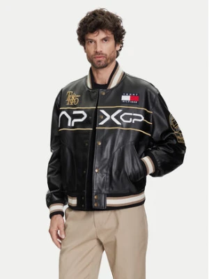 Tommy Hilfiger Kurtka z imitacji skóry F1 Movie Racing Varsity MW0MW41365 Czarny Regular Fit