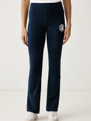 Tommy Hilfiger legginsy damskie bawełniane z elastanem granatowy