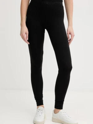 Tommy Hilfiger legginsy damskie kolor czarny gładkie UW0UW06242