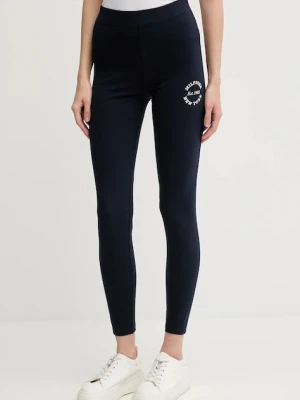 Tommy Hilfiger legginsy damskie kolor granatowy z nadrukiem UW0UW05893