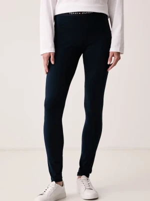 Tommy Hilfiger legginsy damskie z bawełną granatowy