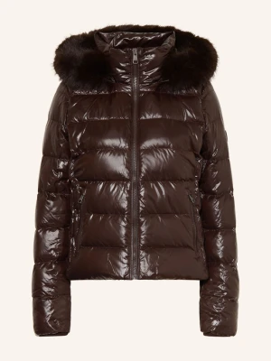 Tommy Hilfiger Lekka Kurtka Puchowa braun CIEMNOBRĄZOWY