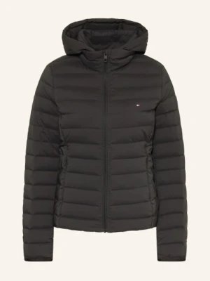 Tommy Hilfiger Lekka Kurtka Puchowa Z Odpinanym Kapturem schwarz
