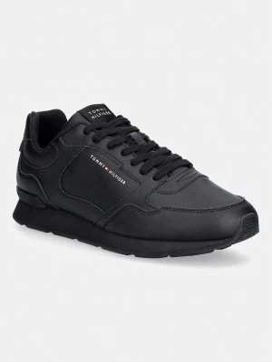 Tommy Hilfiger LIGHT EVA RUNNER LEATHER sneakersy męskie skórzane czarny