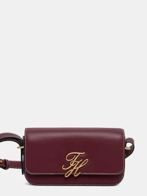 Tommy Hilfiger listonoszka damska skórzana bordowy