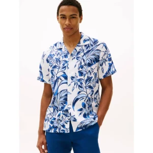 Tommy Hilfiger Lniana koszula FLORAL | Regular Fit
