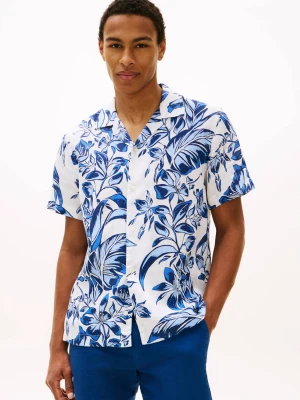 Tommy Hilfiger Lniana koszula FLORAL | Regular Fit