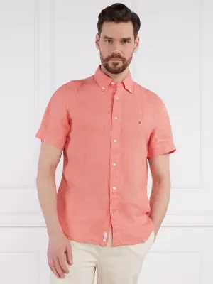 Tommy Hilfiger Lniana koszula PIGMENT DYED LINEN RF SHIRT S/S | Regular Fit