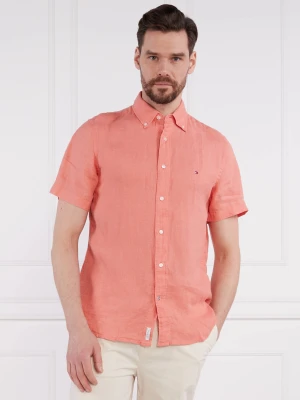 Tommy Hilfiger Lniana koszula PIGMENT DYED LINEN RF SHIRT S/S | Regular Fit