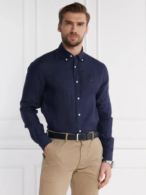 Tommy Hilfiger Lniana koszula PIGMENT DYED | Regular Fit