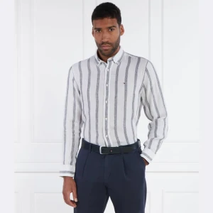 Tommy Hilfiger Lniana koszula TRIPLE STRIPE | Regular Fit