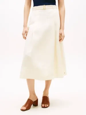 Tommy Hilfiger Lniana spódnica