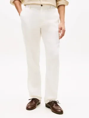 Tommy Hilfiger Lniane spodnie chino DENTON | Straight fit