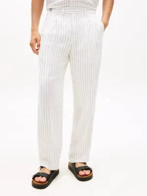 Tommy Hilfiger Lniane spodnie | Slim Fit