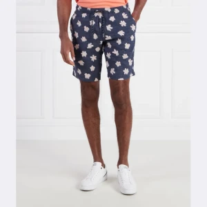 Tommy Hilfiger Lniane szorty HARLEM PO TECH LINEN PRINTED | Regular Fit
