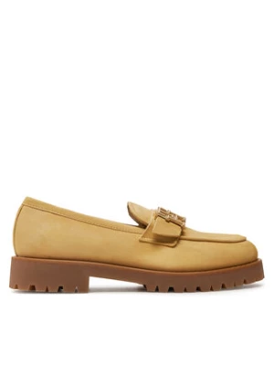 Tommy Hilfiger Loafersy Cleated Nubuck Boat Shoe FW0FW08062 Beżowy