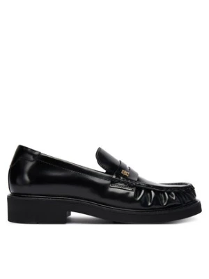 Tommy Hilfiger Loafersy Square Toe Abrasivato FW0FW08825 Czarny