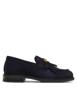 Tommy Hilfiger Loafersy Th Chain Fringe Suede Loafer FW0FW09918 Granatowy