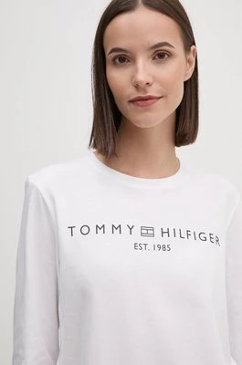 Tommy Hilfiger longsleeve bawełniany kolor biały WW0WW43620