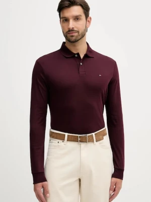 Tommy Hilfiger longsleeve bawełniany kolor bordowy gładki MW0MW37317