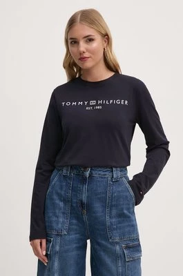 Tommy Hilfiger longsleeve bawełniany kolor granatowy WW0WW43620