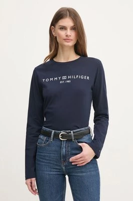 Tommy Hilfiger longsleeve bawełniany kolor granatowy WW0WW43620