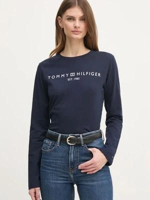 Tommy Hilfiger longsleeve bawełniany kolor granatowy WW0WW43620