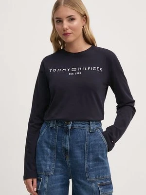 Tommy Hilfiger longsleeve bawełniany kolor granatowy WW0WW43620