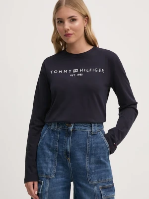 Tommy Hilfiger longsleeve bawełniany kolor granatowy WW0WW43620