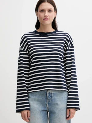 Tommy Hilfiger longsleeve bawełniany kolor granatowy WW0WW45519