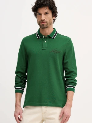 Tommy Hilfiger longsleeve bawełniany zielony