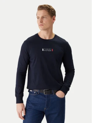 Tommy Hilfiger Longsleeve Brand Love Ls Tee MW0MW41454 Granatowy Slim Fit