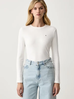 Tommy Hilfiger longsleeve damski bawełniany beżowy