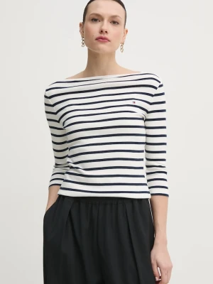 Tommy Hilfiger longsleeve damski bawełniany biały