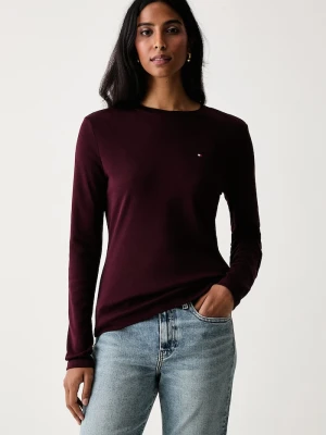 Tommy Hilfiger longsleeve damski bawełniany bordowy