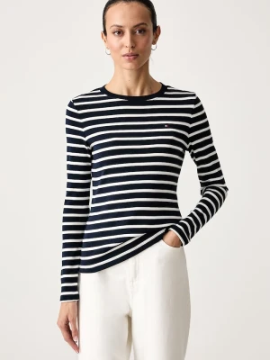 Tommy Hilfiger longsleeve damski bawełniany granatowy