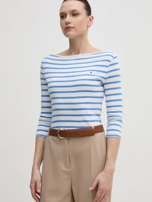 Tommy Hilfiger longsleeve damskie bawełniane niebieski
